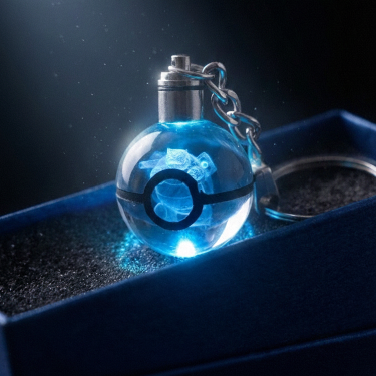 “Llavero Pokémon Blastoise cristal 3D LED Perú”