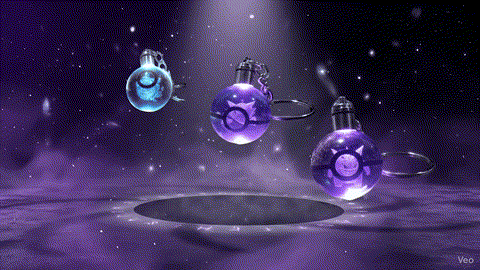 Pack Evolución Fantasma: Gastly, Haunter y Gengar - Llaveros Cristal 3D LED