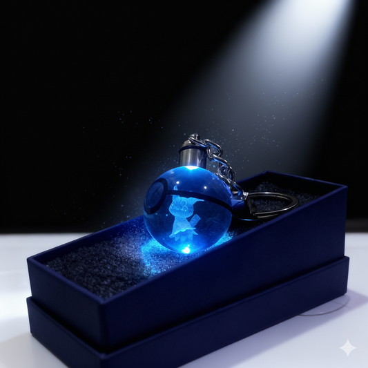 Llavero Mimikyu Cristal 3D con Luz LED -Colección Especial