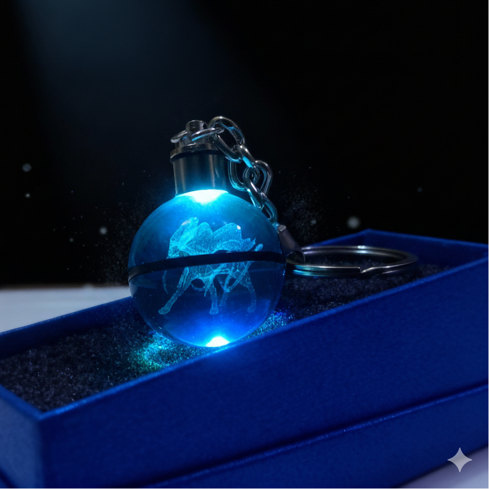 “Llavero Pokémon Suicune cristal 3D LED Perú”