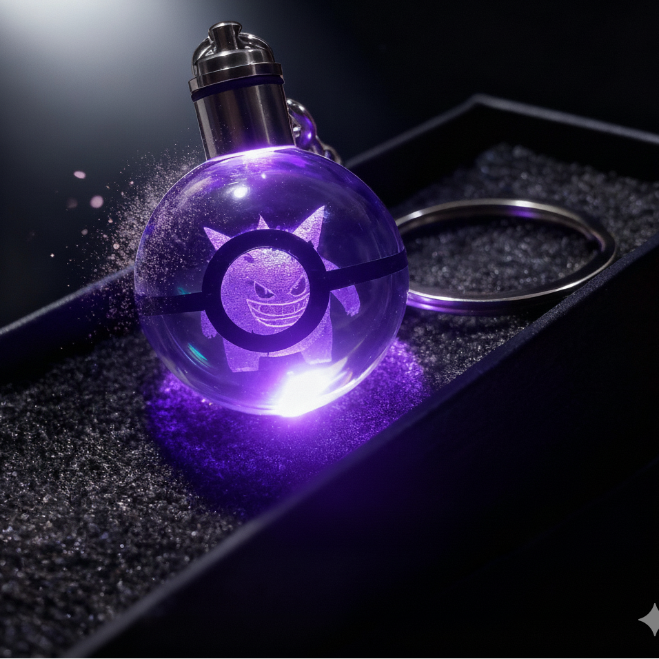 “Llavero Pokémon Gengar cristal 3D LED Perú”