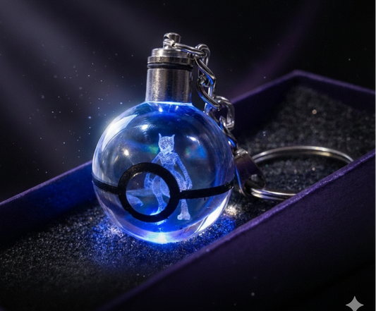 “Llavero Pokémon Mewtwo cristal 3D LED Perú”