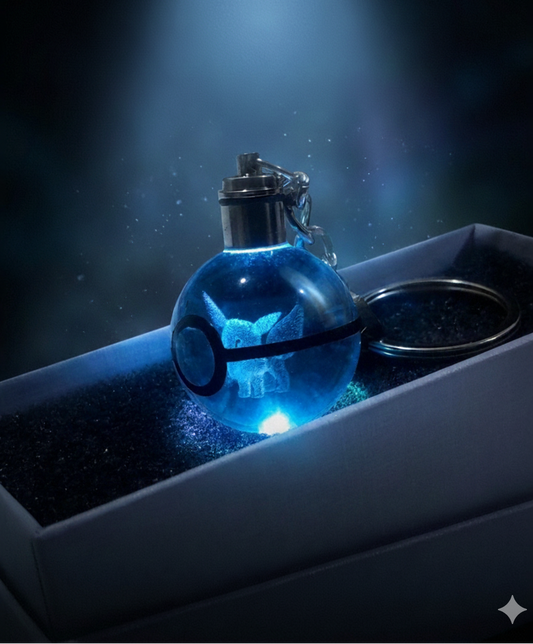 “Llavero Pokémon Eevee cristal 3D LED Perú”