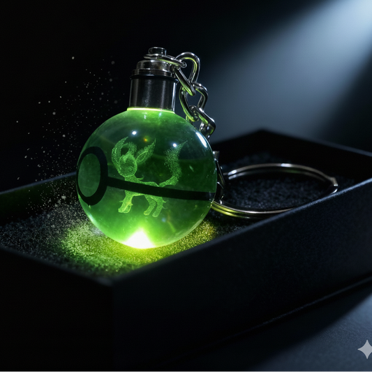 “Llavero Pokémon Leafon cristal 3D LED Perú”