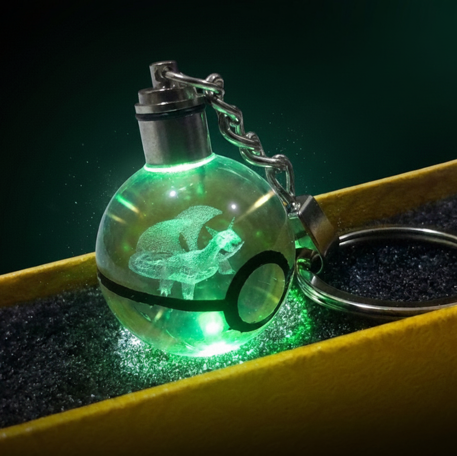 “Llavero Pokémon Salamance cristal 3D LED Perú”
