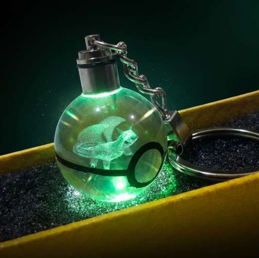 “Llavero Pokémon Salamance cristal 3D LED Perú”