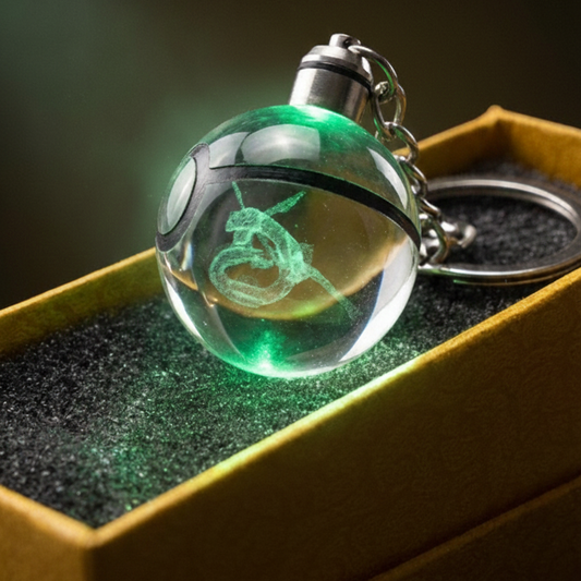 “Llavero Pokémon Rayquaza cristal 3D LED Perú”