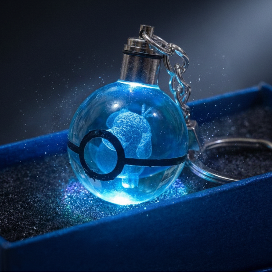 “Llavero Pokémon Psyduck cristal 3D LED Perú”