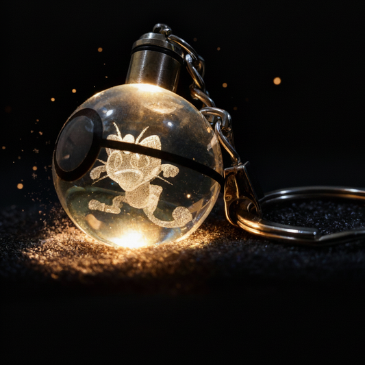 “Llavero Pokémon Meowth cristal 3D LED Perú”