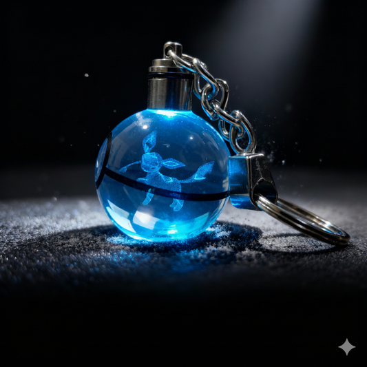 “Llavero Pokémon Glaceon cristal 3D LED Perú”