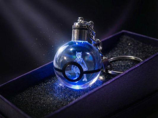Mewtwo – Llavero 3D Luminoso Edición Premium