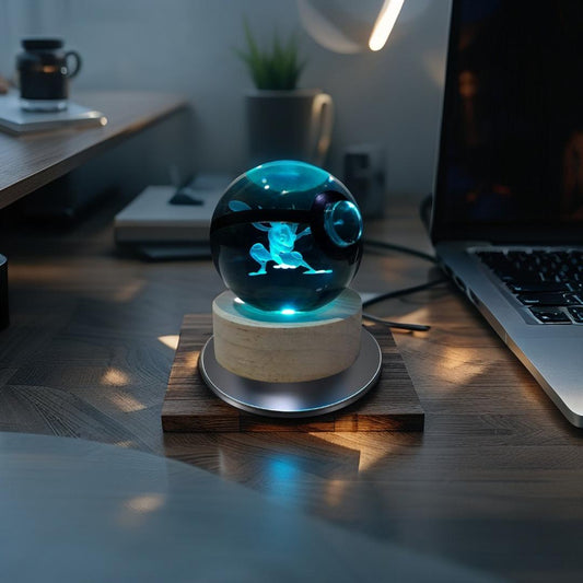 “Lampara Pokémon Greninja cristal 3D LED- Regalos premium Perú”