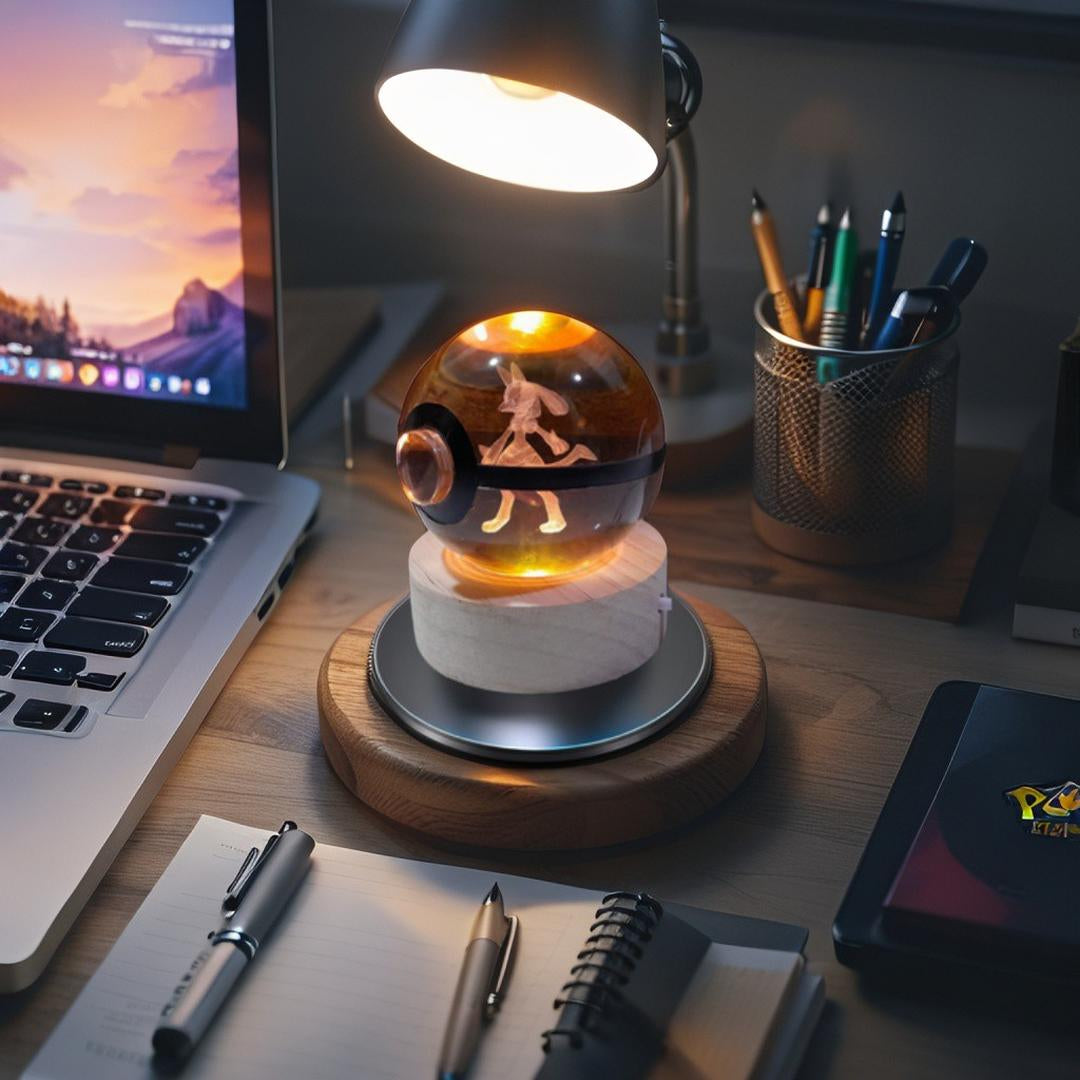 “Lampara Pokémon Lucario cristal 3D LED- Regalos Premium Perú”