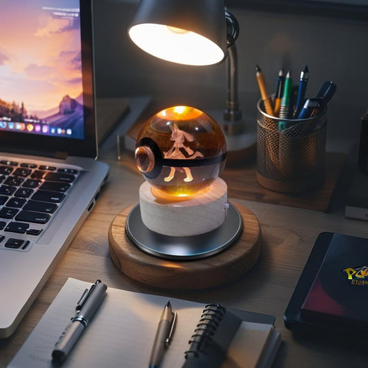 “Lampara Pokémon Lucario cristal 3D LED- Regalos Premium Perú”