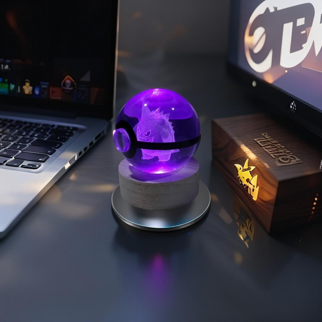 “Lampara Pokémon Gengar cristal 3D LED Perú”