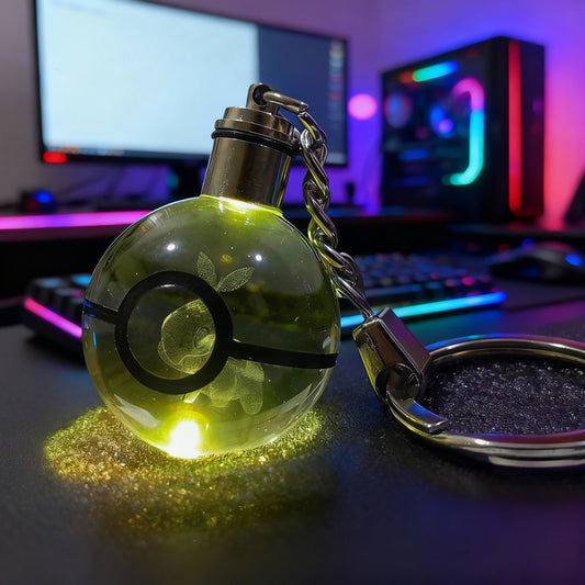 “Llavero Pokémon Turtwig cristal 3D LED Perú”