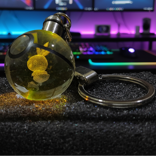 “Llavero Pokémon Torchic cristal 3D LED Perú”