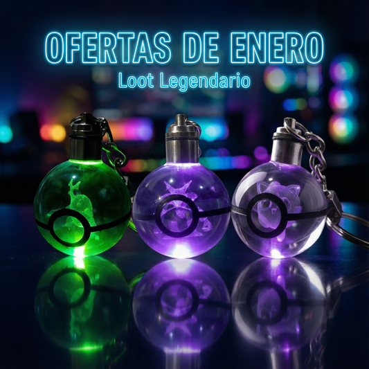 Pack Entrenador Experto: Heracross, Alakazam y Jigglypuff - Llaveros 3D Cristal LED