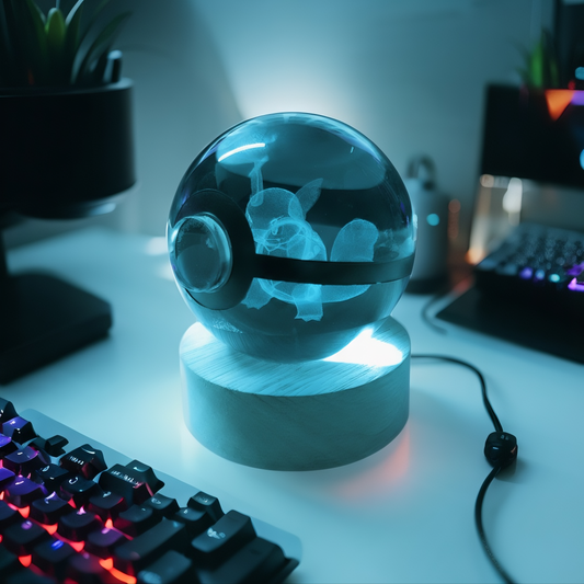 “Lampara Pokémon Wartortle cristal 3D LED Perú”